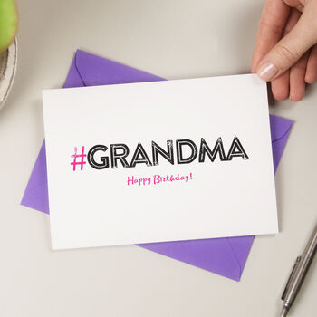 Hashtag Grandma Birthday Card, 2 of 4