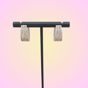 Gold Plated Hoop Earrings, 2 of 3
