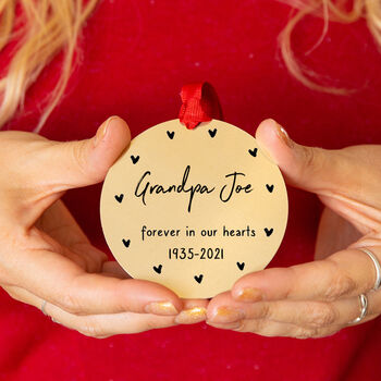 Personalised Remembrance In Our Hearts Christmas Bauble, 2 of 6