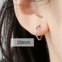 Sterling Silver Sleeper Fastening Hoop Earrings, thumbnail 4 of 9