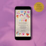 Digital Download Birthday Party Invite With Unicorns, Rainbows And Cute Icons, thumbnail 1 of 5