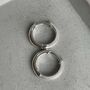 925 Sterling Silver Textured Small Hoops, thumbnail 5 of 9