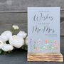 Floral Personalised Leave Your Wishes Sign Opaque, thumbnail 1 of 6