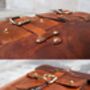 Personalised Handmade Leather Laptop Bag / Gift For Him, thumbnail 8 of 12