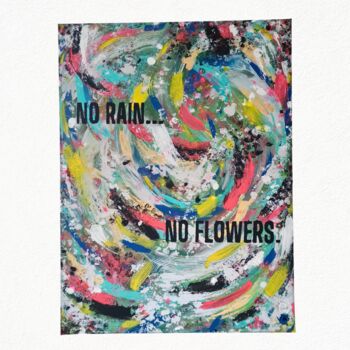 'No Rain No Flowers' Original Acrylic On Canvas, 3 of 4