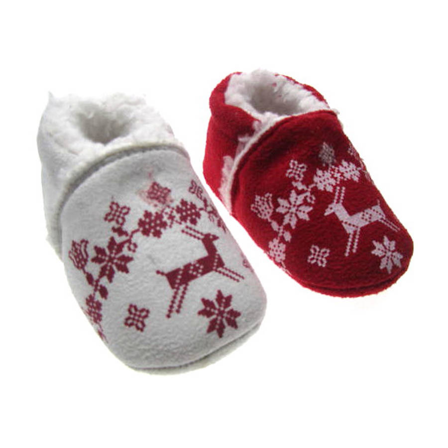 baby's first christmas booties by ruby and freddies ...