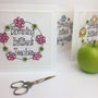 Blooming Brilliant Teacher Embroidered Card, thumbnail 2 of 4