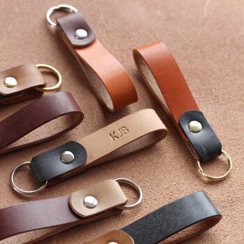Handmade Leather Key Fob With Personalisation, 2 of 9