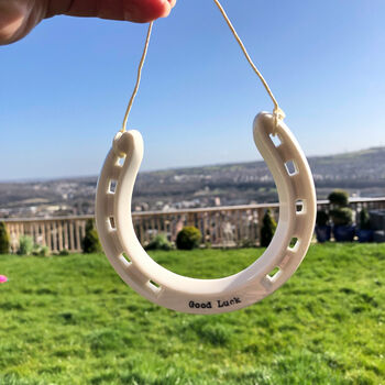 Lucky Porcelain Horseshoe Wedding Gift, 3 of 5