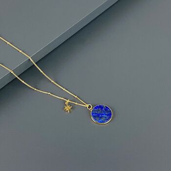 Lapis Lazuli Disc Necklace, 3 of 5