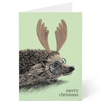 Hedgehog Christmas Card, 3 of 8