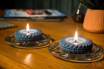 Land Rover Off Road Wheel Candle | Four Pack | Men’s Candle | Man Cave Decor | Classic Car Guy | Stocking Filler Secret Santa Gift, 9 of 9