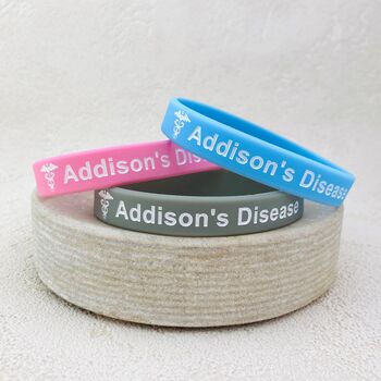 Addison's Disease Silicone Medical Alert Wristband, 2 of 7