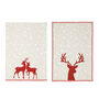 Set Of Two Country Stag Cotton Tea Towels, thumbnail 2 of 8