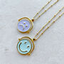 Smiling Face Enamel Spinner Necklace, thumbnail 6 of 12