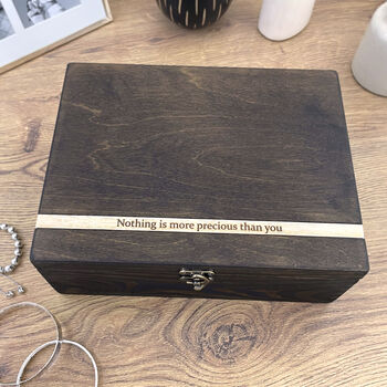 Veneer Personalised Wooden Jewellery Box, 12 of 12