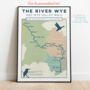 Personalised River Wye Map Art Print, thumbnail 4 of 10