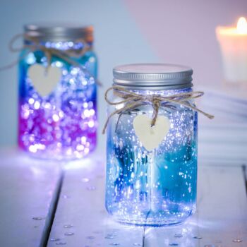 Set Of Three Mini Ombre Firefly LED Jars, 4 of 5