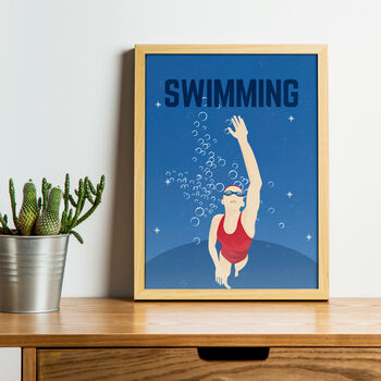 Vintage Swimming Print, 3 of 4