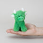 Mini Highland Collectible Green Soft Plush Cow With Pop Up Box, thumbnail 6 of 8