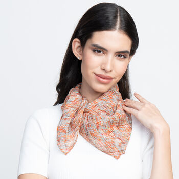 Chiffon Silk Neckerchief Crosshatch, 3 of 7