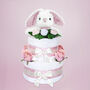 Little Bunny Two Tier Nappy Cake, thumbnail 3 of 11