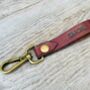 Personalised Spanish Brown Leather ID Holder And Lanyard, thumbnail 4 of 12