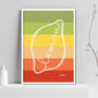 Stripe Lemon Print, thumbnail 1 of 2