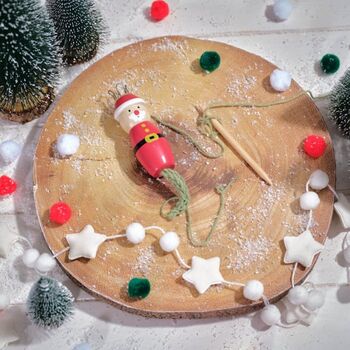 Christmas Wooden Knitting Doll Toy, 4 of 6