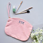 Embroidered Monogram Cosmetic Bag, thumbnail 1 of 4