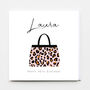 Happy Birthday Leopard Handbag Card, thumbnail 1 of 2