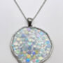 Festive Disco Necklace With Silver Sparkles In Medium Size, thumbnail 3 of 11