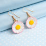 Hand Painted Lawn Daisy Dropper Earrings, thumbnail 1 of 5