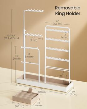 Adjustable Jewellery Display Stand Organiser, 3 of 6