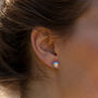 Grey Freshwater Pearl Sterling Silver Stud Earrings, thumbnail 1 of 11