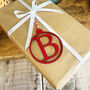 Personalised Initial Christmas Bauble 3mm Mdf, thumbnail 2 of 6