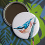 Inky Nuthatch Compact Pocket Mirror, thumbnail 5 of 5