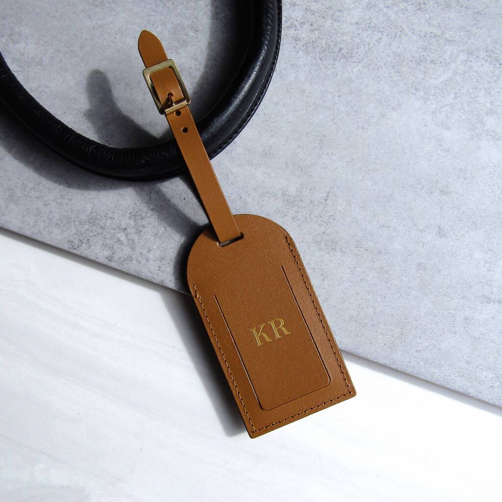Handmade Personalised Leather Luggage Tag By PARKER&CO ...