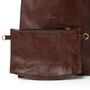 Two Way Carrier Tote Leather Shoulder Bag Chocolate Brown, thumbnail 3 of 3