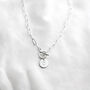 Sterling Silver Paperclip Chain Necklace With Initial, thumbnail 2 of 4