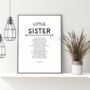Personalised Big Or Little Sister Print Gift, thumbnail 3 of 6