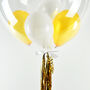 Personalised Gold And White Clear Bubble Balloon, thumbnail 2 of 4