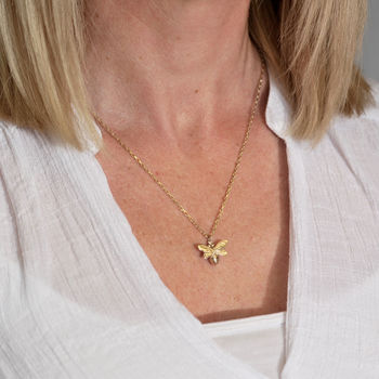 9ct Yellow Gold Bee Necklace By Heather Scott Jewellery