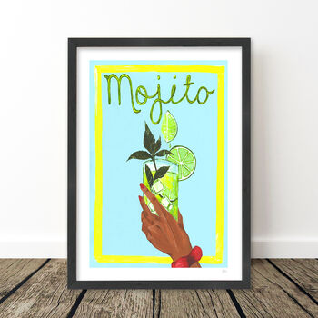 Fresh And Zesty Mojito Cocktail Art Print, 8 of 9