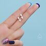 Sterling Silver Tulip Flower Stud Earrings, thumbnail 10 of 11