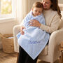 Personalised Blue Honeycomb Baby Blanket, thumbnail 1 of 12