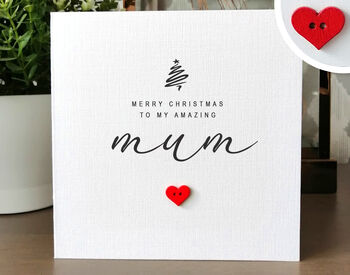Personalised Handmade Christmas Card For Special Mum, 2 of 4