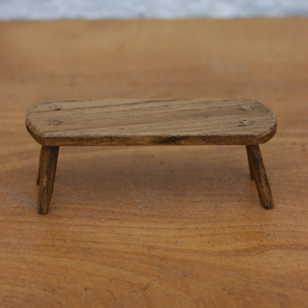 Image of Jacobean Style Dolls House Mini Large Milking Stool