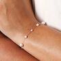 Stainless Steel Mixed Pearl Chain Bracelet In Gold, thumbnail 2 of 4