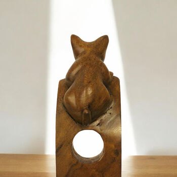 Cute Cat Wooden Wine Rack Gift For Wine Drinkers, 5 of 5